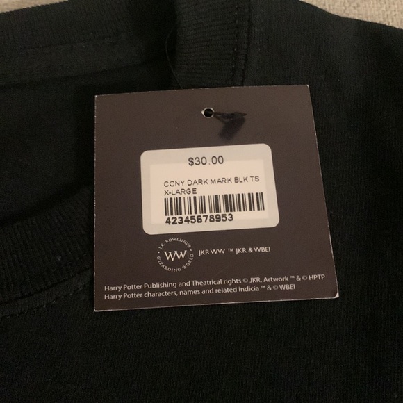 Harry Potter & The Cursed Child Dark Mark T-shirt Black XL NWT - Picture 6 of 8